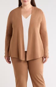 AK ANNE KLEIN Open Front Cardigan