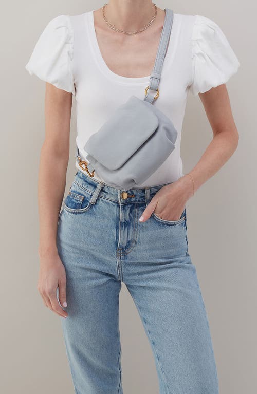 Hobo Harley Leather Crossbody Sling Bag In Blue Pearl
