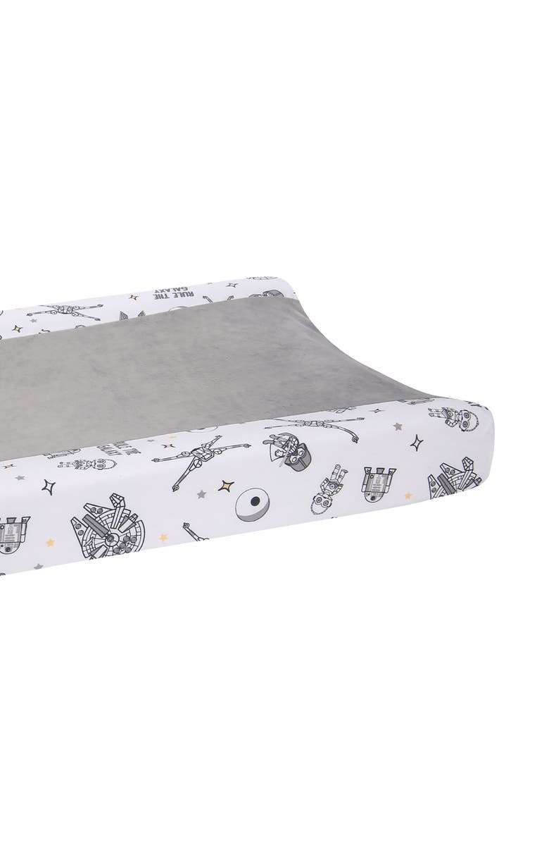 Lambs & Ivy Star Wars Millennium Falcon Soft Changing Pad Cover, Alternate, color, Gray