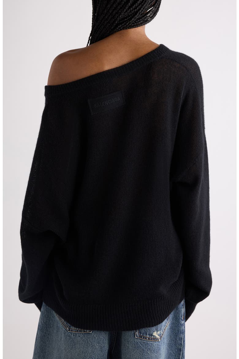 Relaxed Cashmere Sweater, Alternate, color, 1000 BLACK
