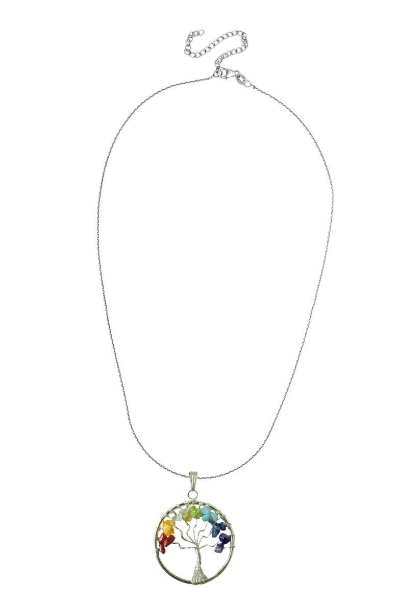 Humanist Beauty Tree of Life Gemstone Necklace, Alternate, color, 