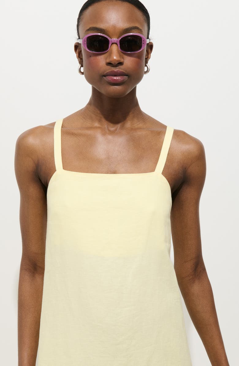 Alex Mill Maria Sleeveless Linen Midi Dress, Alternate, color, Double Cream