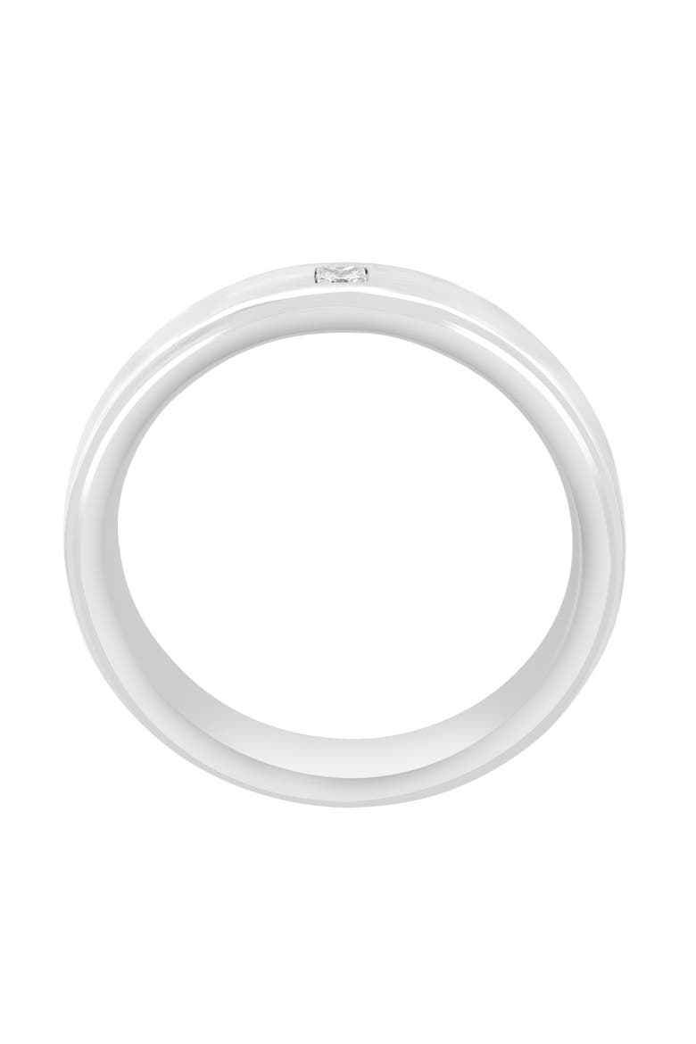 Men's Lab-Grown Diamond Band Ring, Alternate, color, SILVER