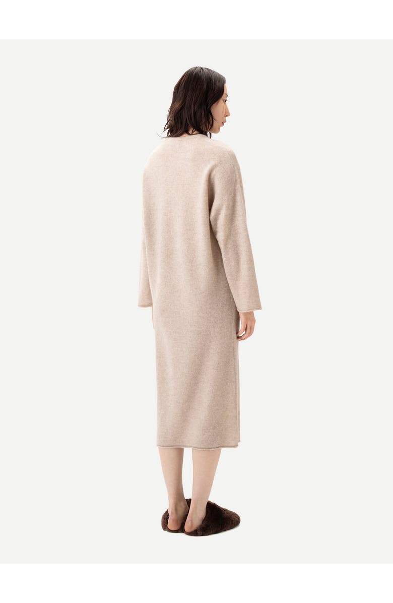 Gobi Cashmere Long Cashmere Sweater Dress, Alternate, color, Warm Grey