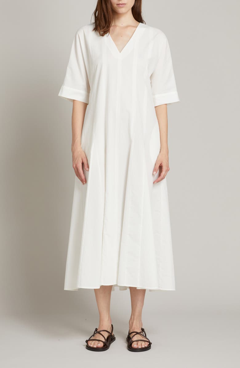 MM by Max Mara Panino Cotton Maxi Dress, Main, color, Optical White