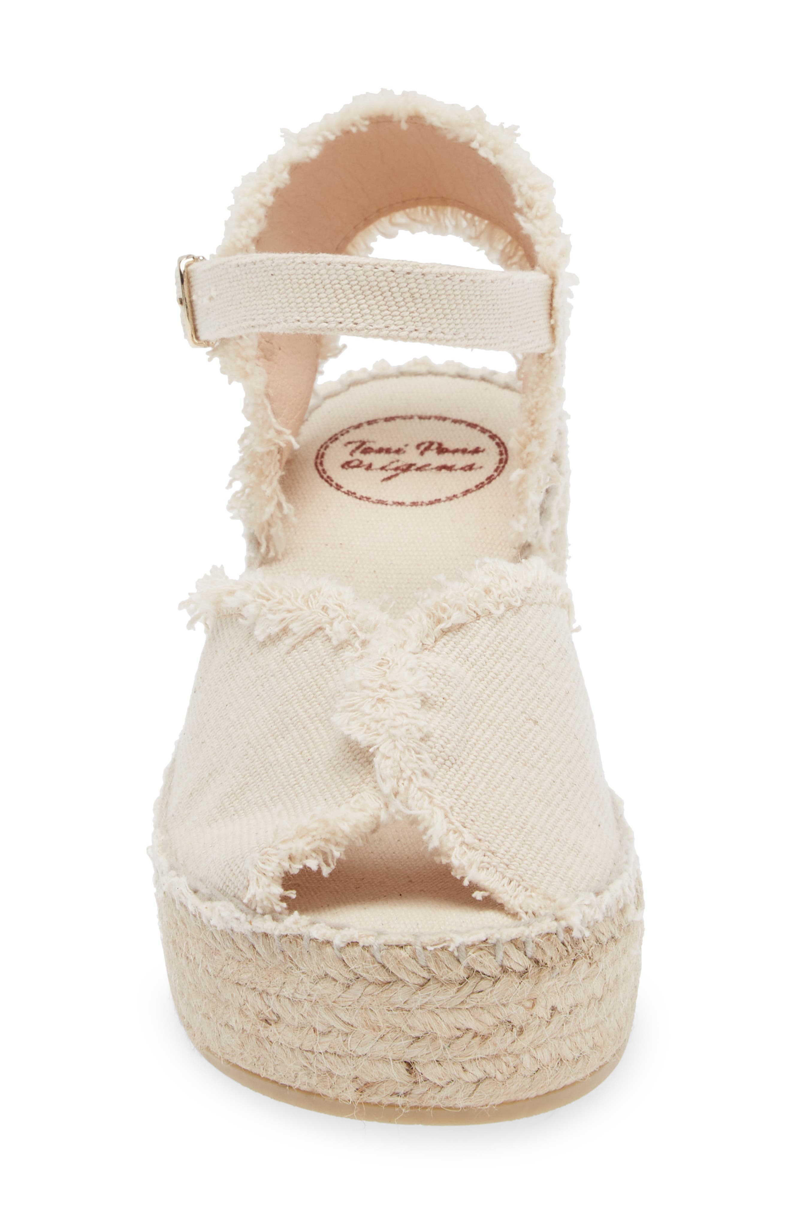 Toni Pons Isaura Platform Wedge Sandal, Alternate, color, Ecru