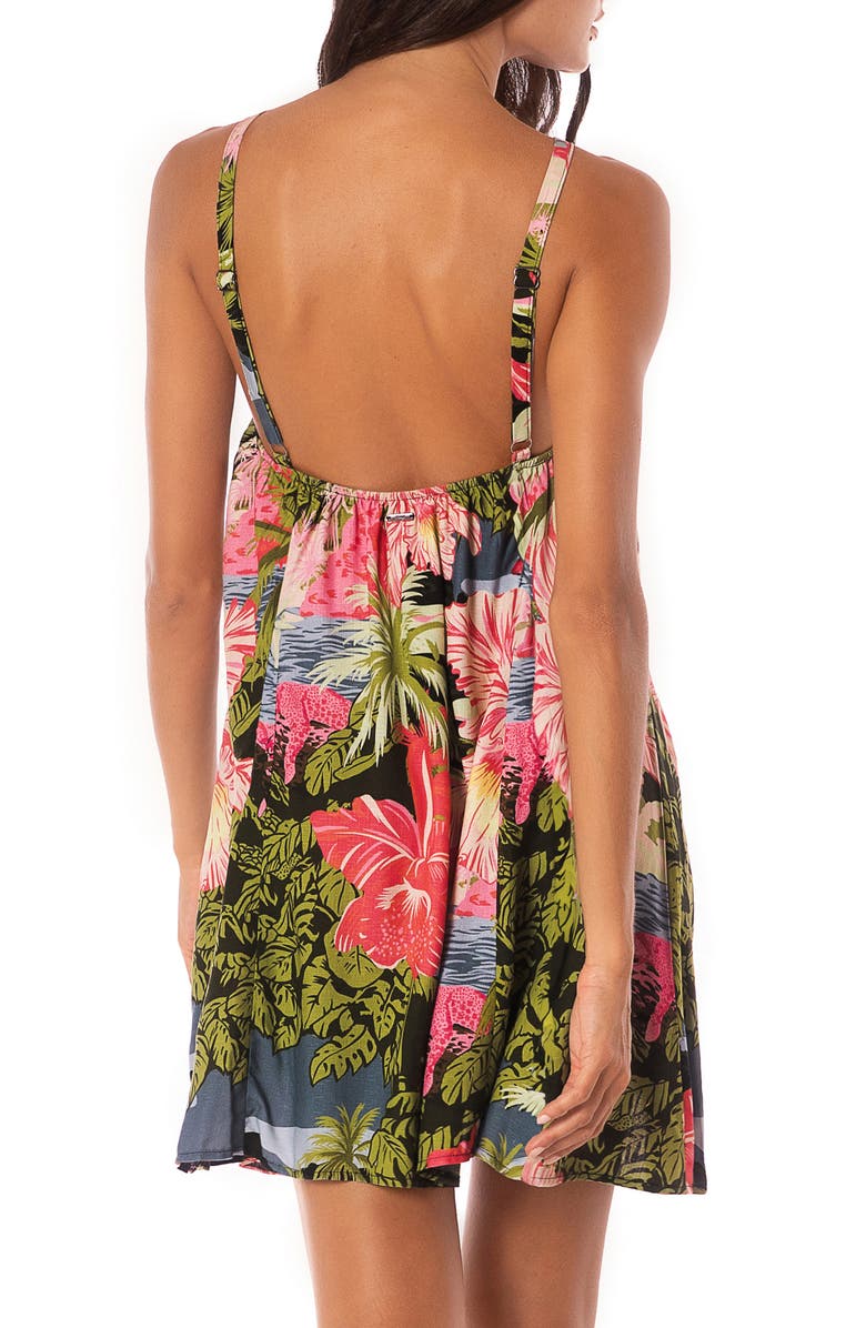 Maaji Lusine Trapeze Cover-Up Sundress, Alternate, color, Open Green