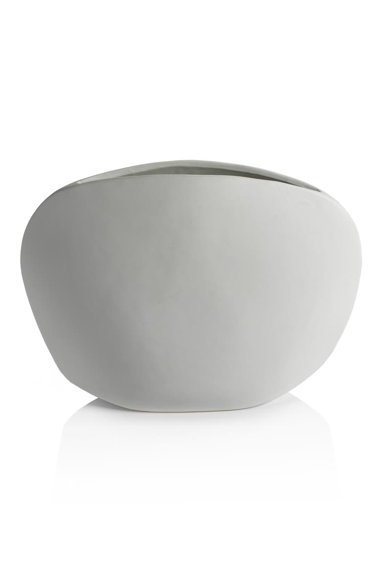 Kornati Organic Ceramic Vase, Alternate, color, WHITE