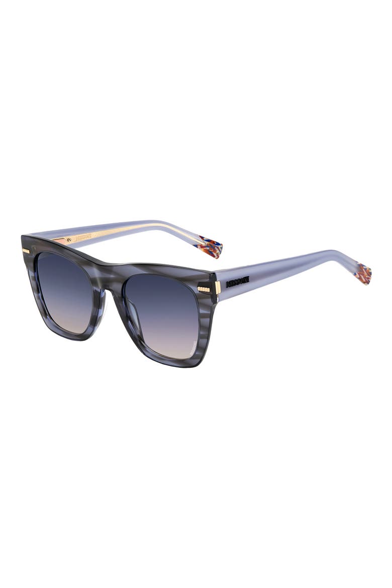 51mm Gradient Square Sunglasses, Alternate, color, GREY