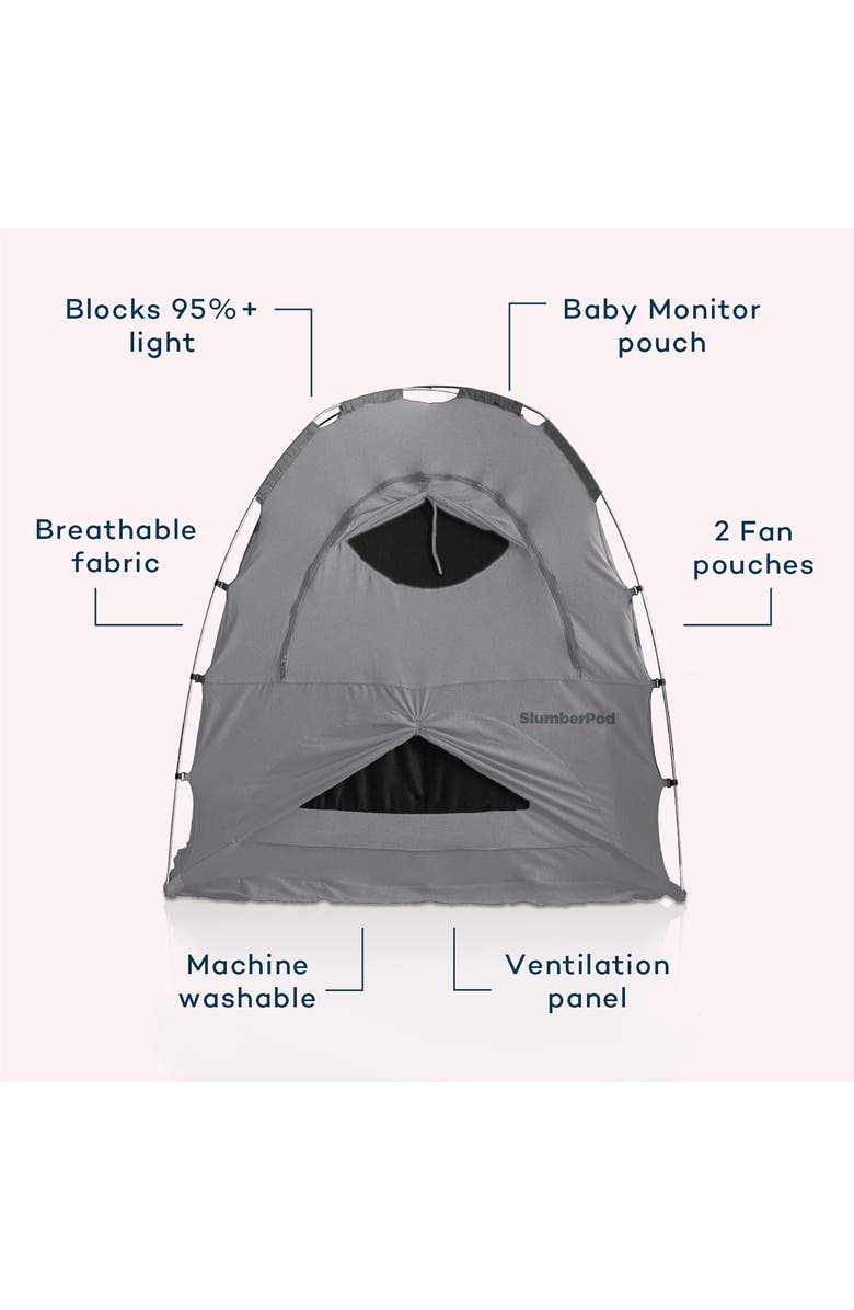 SlumberPod Blackout Sleep Tent & Portable Fan Set, Alternate, color, Gray