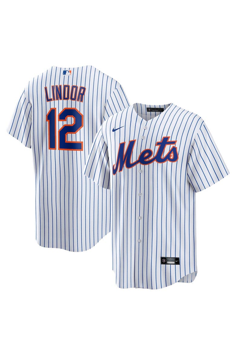 Men's Nike Francisco Lindor White New York Mets Home Replica Player Jersey, Alternate, color, WHITE
