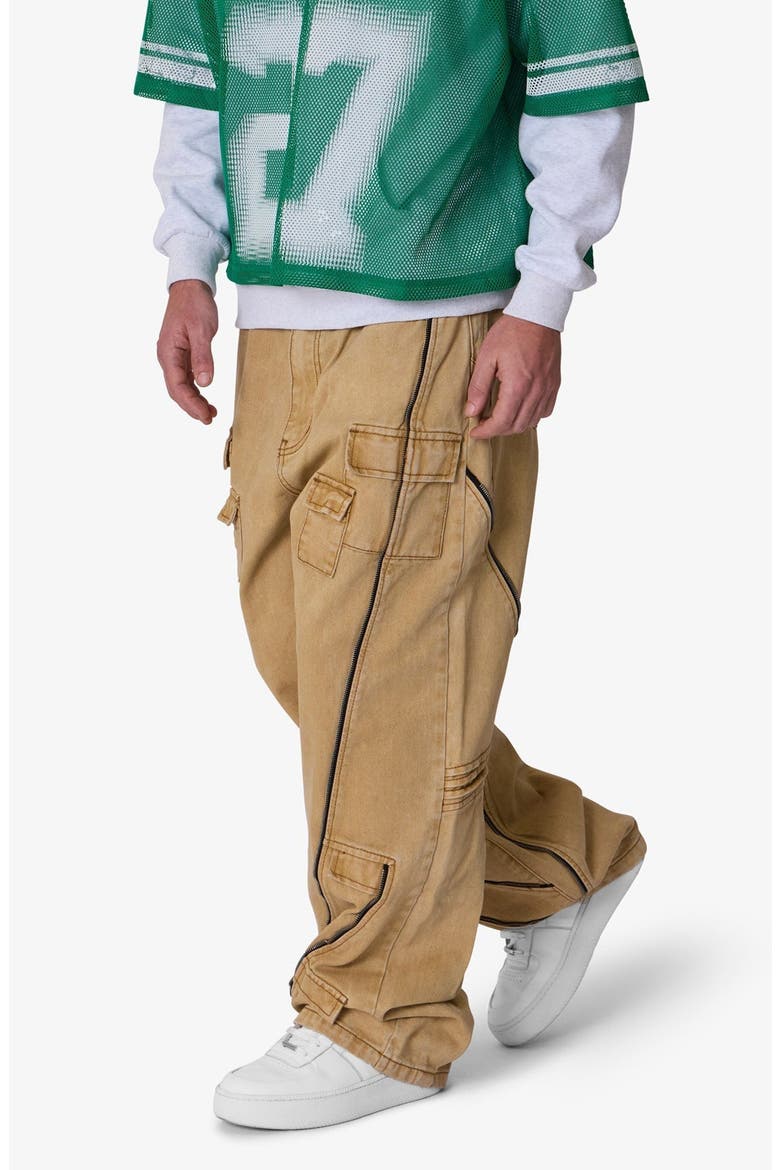 Grid Lock Ultra Baggy Cargo Jeans, Alternate, color, BROWN