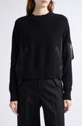 Sacai Mixed Media Sweater (Nordstrom Exclusive)