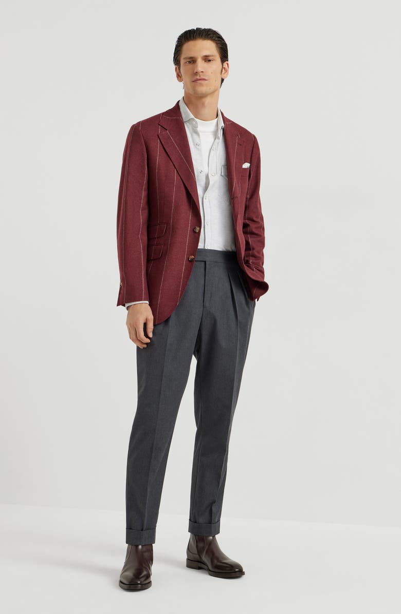 Brunello Cucinelli Piqué shirt, Alternate, color, Light Grey