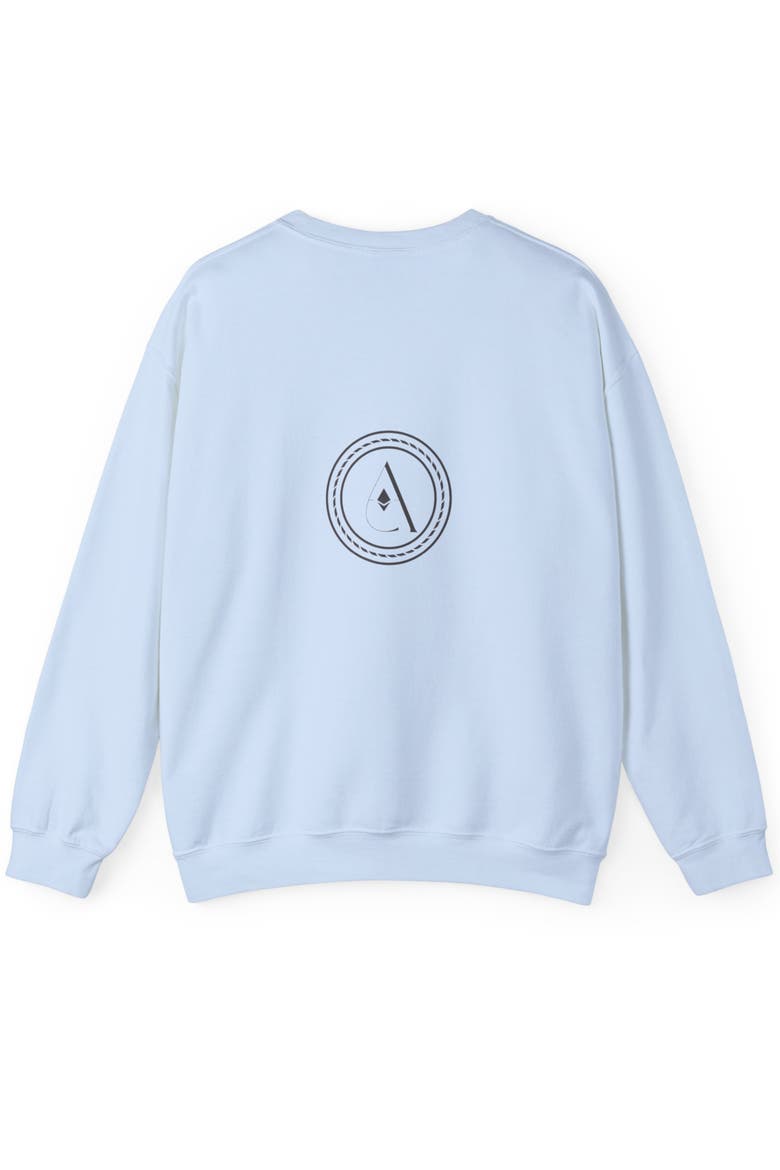 Ria Heavy Cotton Crewneck Sweatshirt, Alternate, color, SKY BLUE