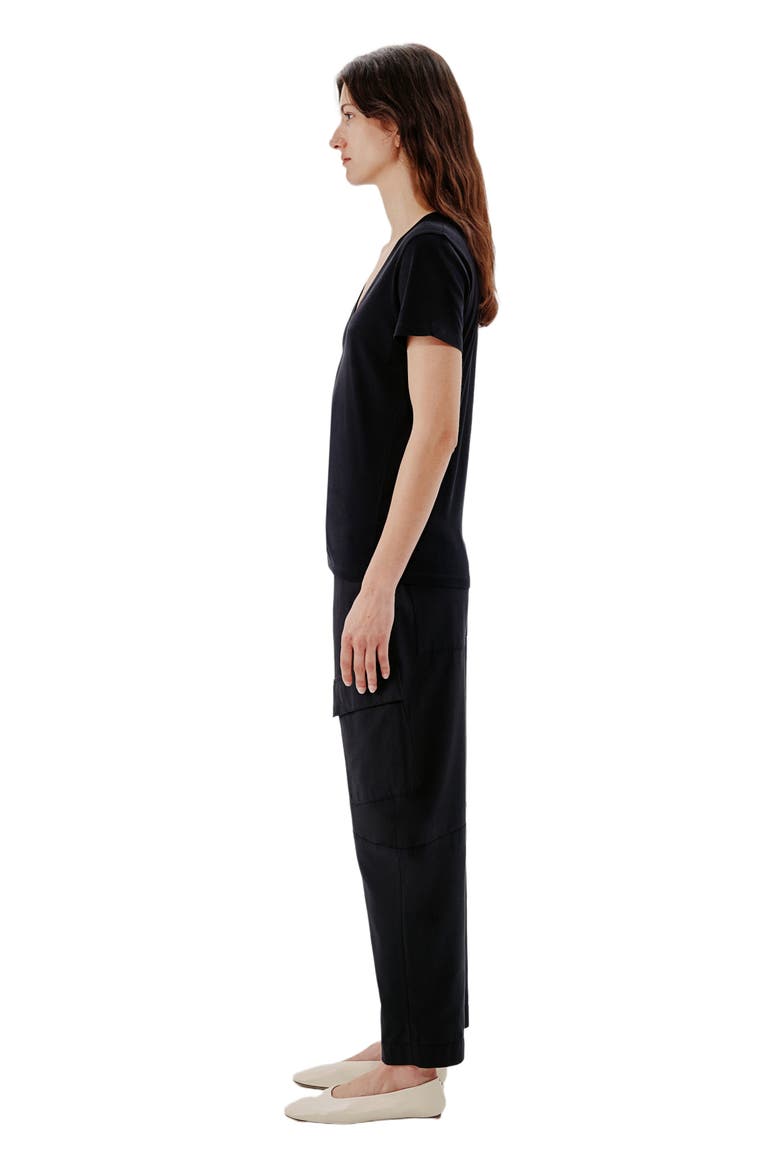 V-NECK TEE, Alternate, color, BLACK