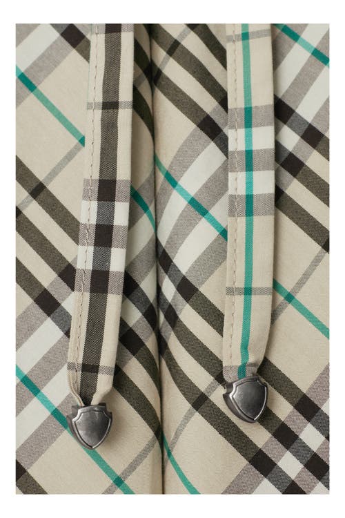 Burberry Cotton Pants Checked Pattern Trousers In Husk