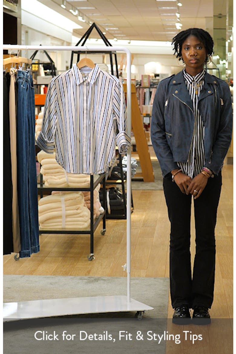 The Signature Y-Neck Cotton Poplin Button-Up Shirt video