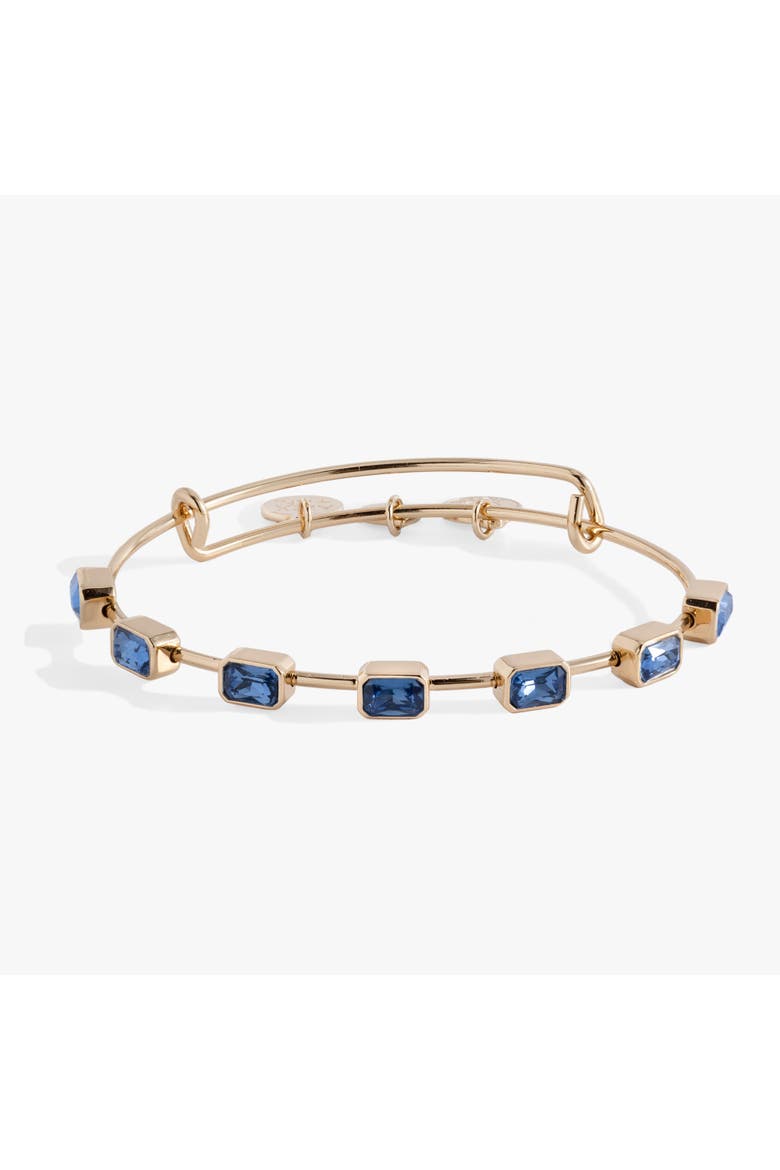 September Birthstone Emerald Cut Bangle, Main, color, Gold