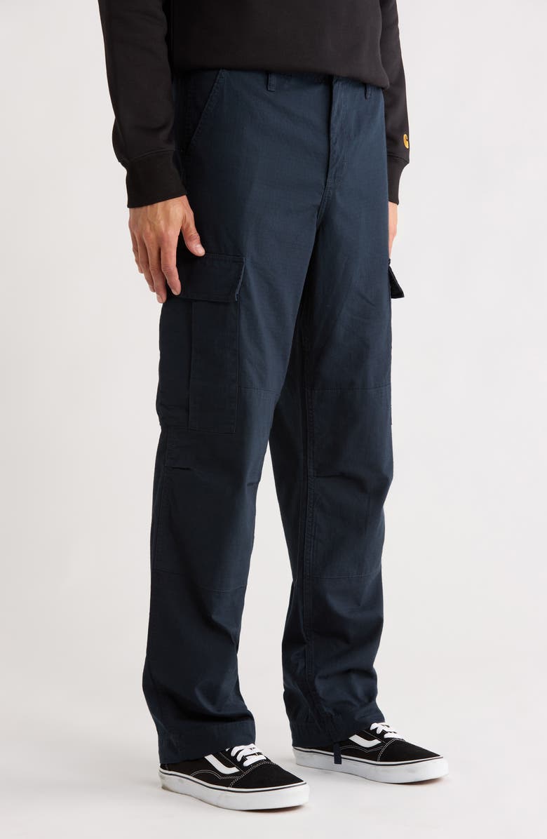 Carhartt Work In Progress Cotton Ripstop Cargo Pants, Alternate, color, Deep Night Rinsed