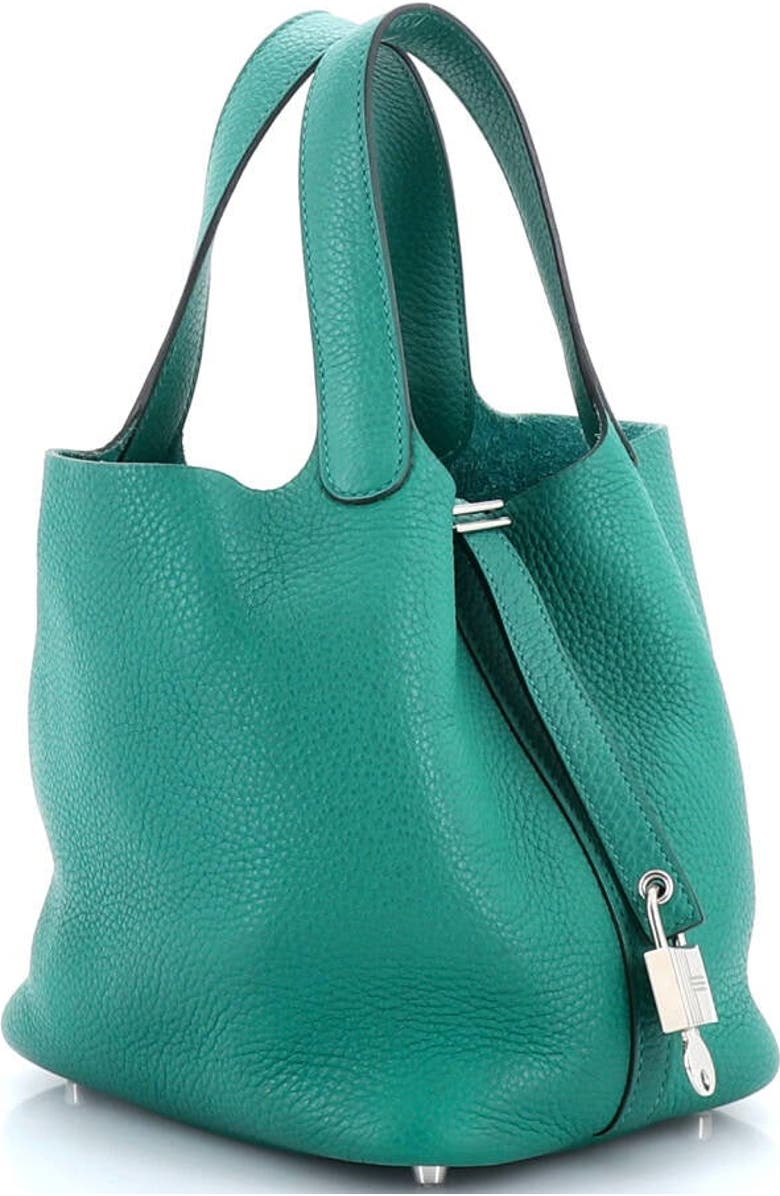 Pre-Owned Hermes Picotin Lock Bag Clemence PM, Alternate, color, Vert Vertigo