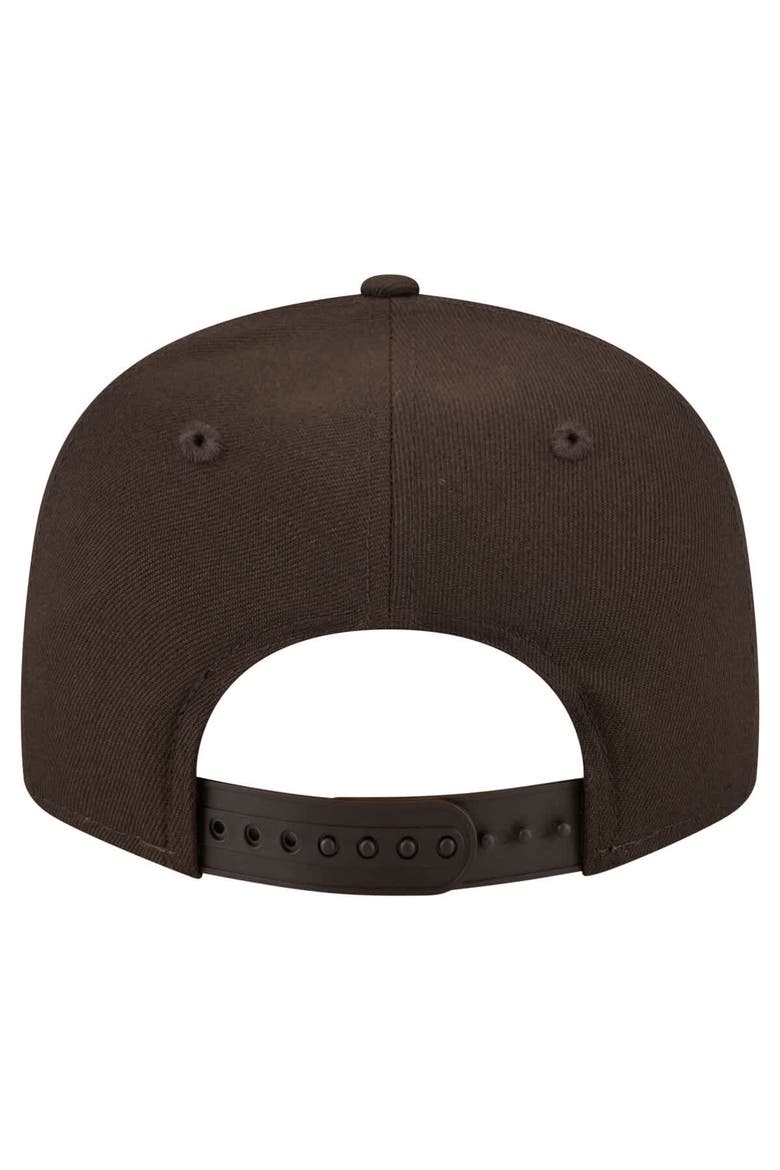 Men's New Era  Brown Cleveland Browns Core Team Script 9FIFTY Snapback Hat, Alternate, color, Brown