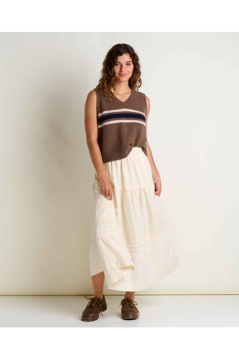 Airscape Midi Skirt, Alternate, color, Salt Dobby