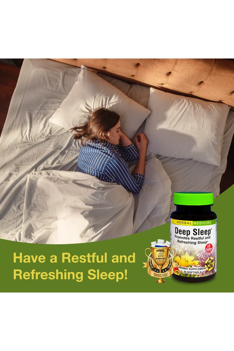 Deep Sleep Softgels - Herbal Sleep Support Supplement - Rest & Calming Support with Passionflower, Chamomile & Lemon Balm - 30 Softgels, Alternate, color, No Color