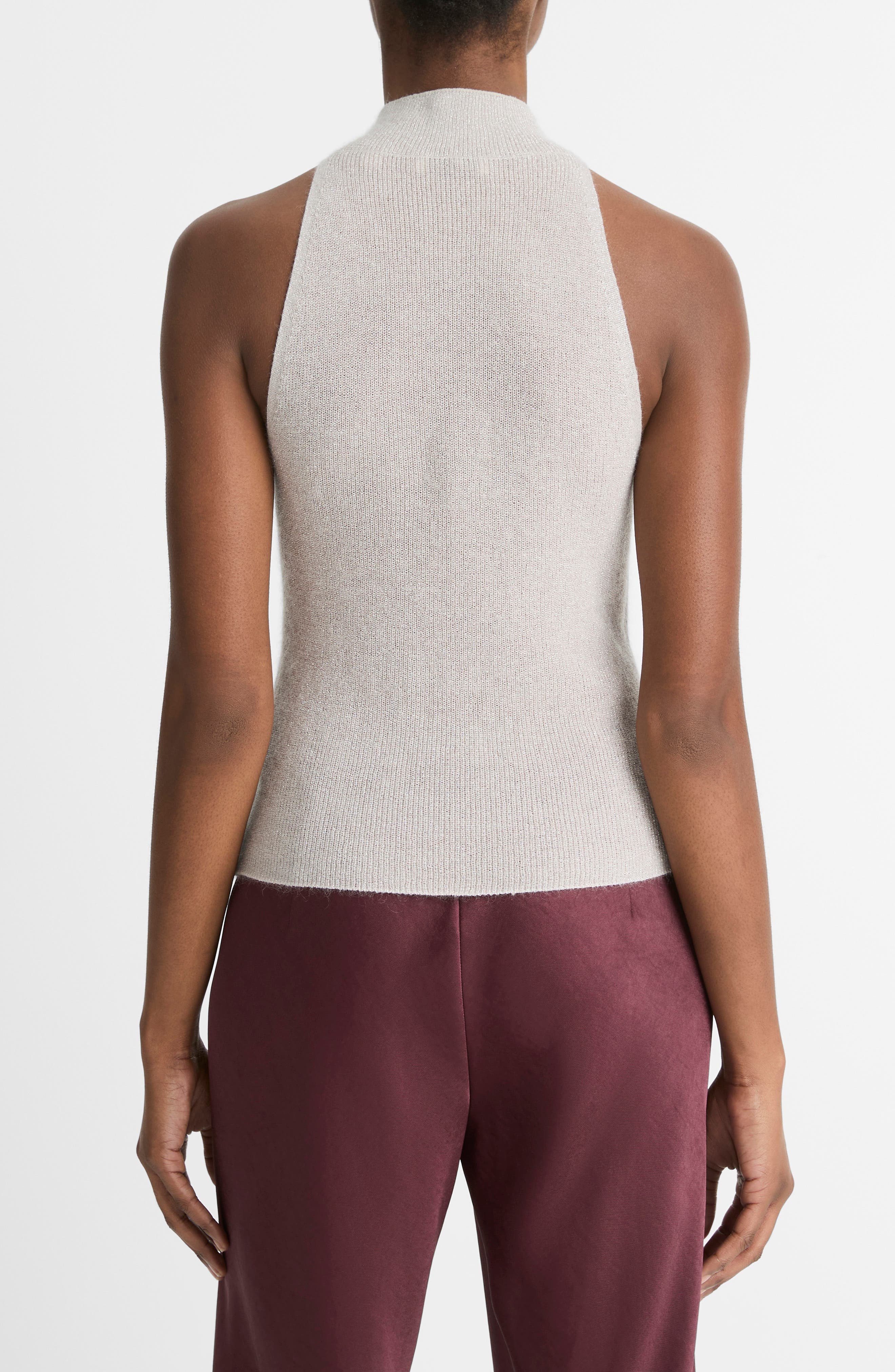 Metallic Knit Sweater Tank - image 2