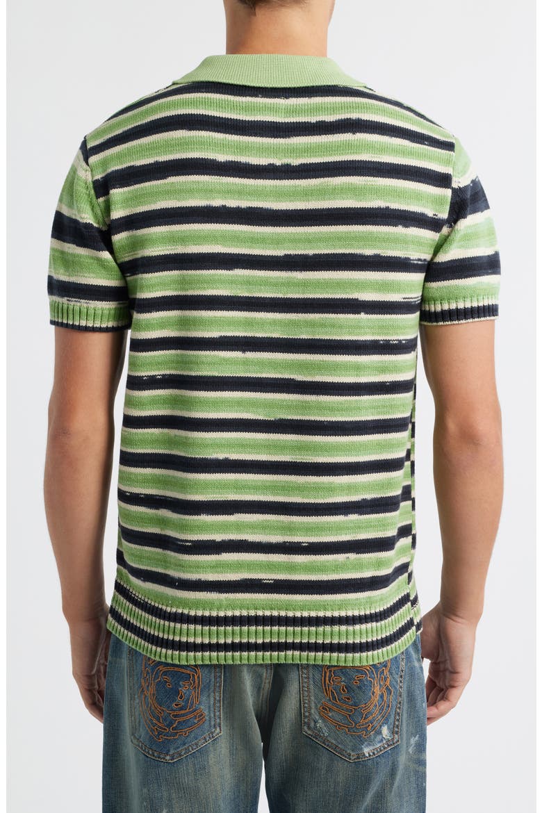 BB Eclipse Helmet Head Cotton Polo, Alternate, color, BLACK/GREEN