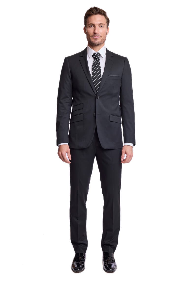 Dover Slim Fit Notch Lapel Suit Jacket, Alternate, color, SOLID BLACK