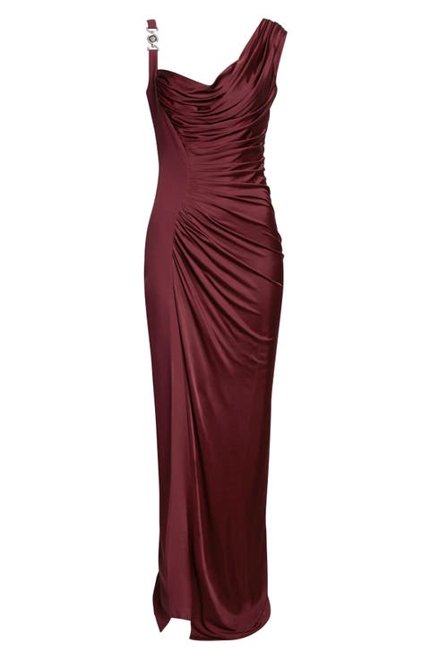 Medusa '95 Draped Crepe & Jersey Gown