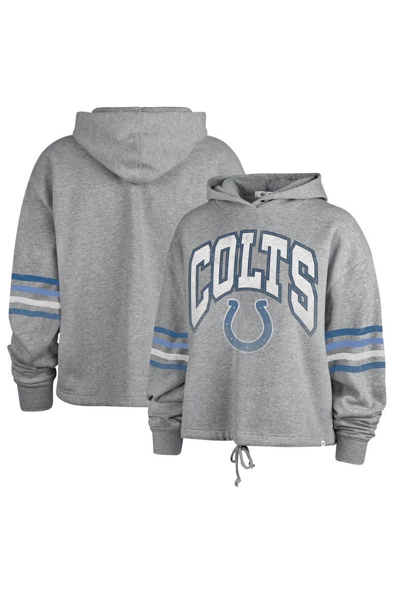 Women's '47 Heather Gray Indianapolis Colts Upland Bennett Pullover Hoodie, Main, color, Heather Gray