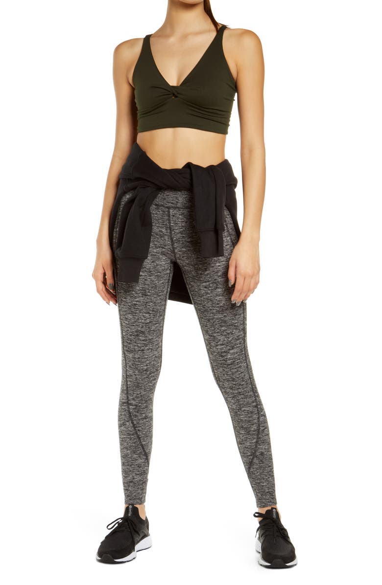 Zella High Waist Cozy Tech Pocket Ankle Leggings, Alternate, color, 