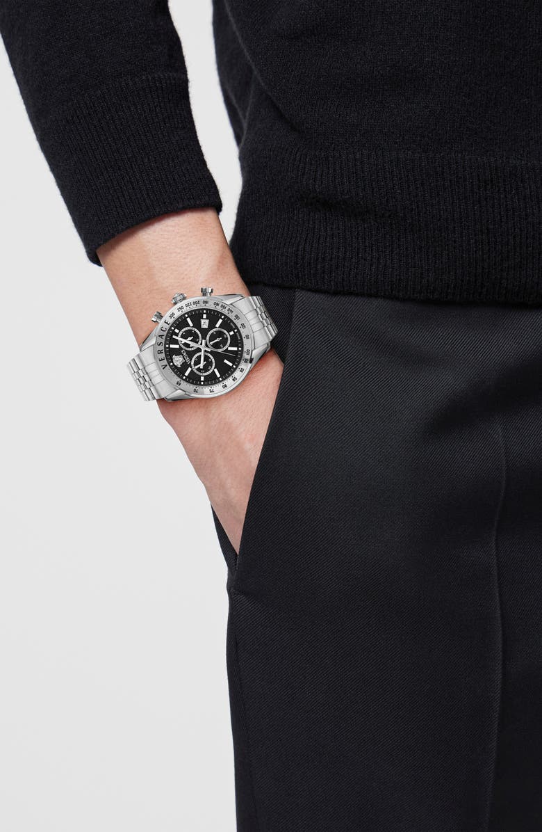Versace Master Chronograph Bracelet Watch, 44mm, Alternate, color, 
