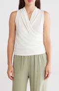 Renee C Surplice V-Neck Sleeveless Top