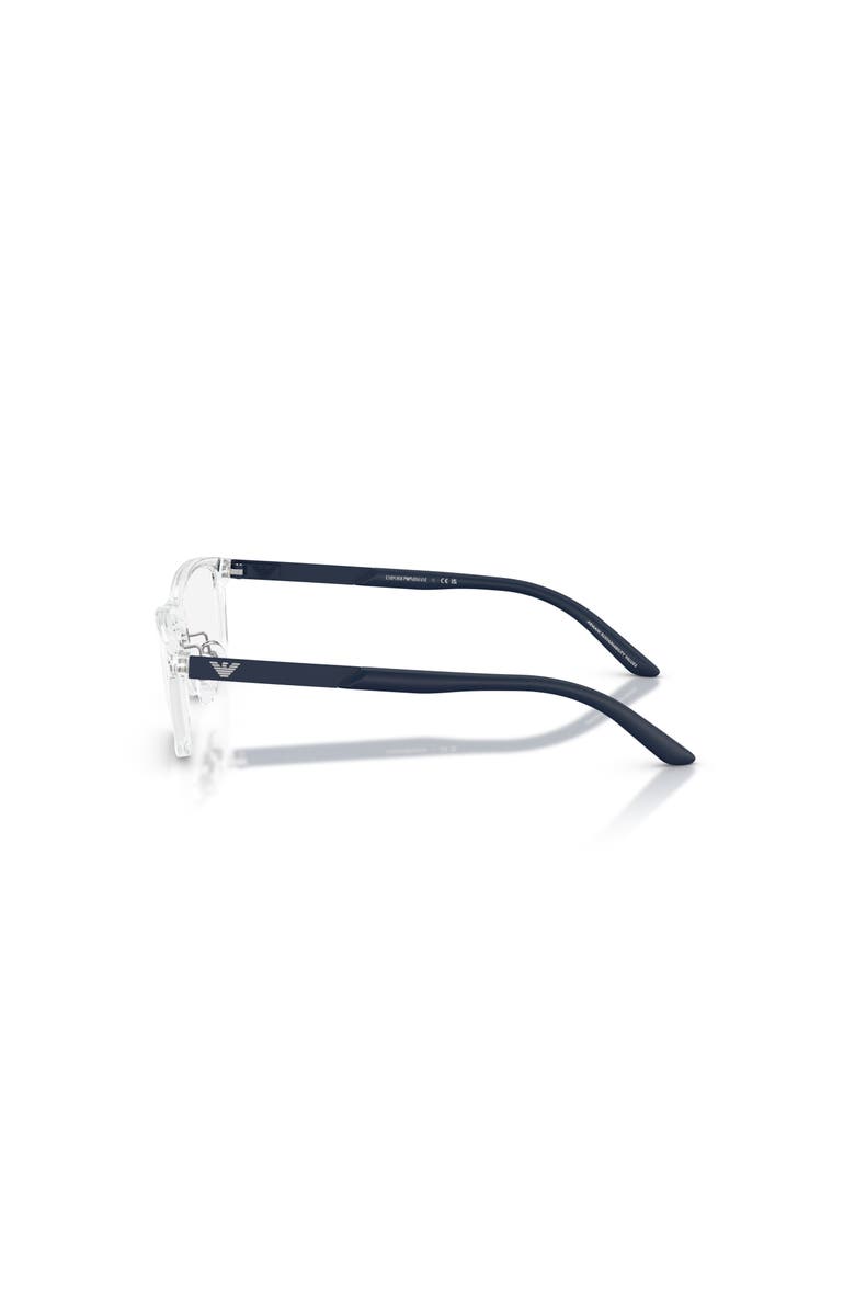 Emporio Armani 49mm Rectangle optical glasses, Alternate, color, Transparent