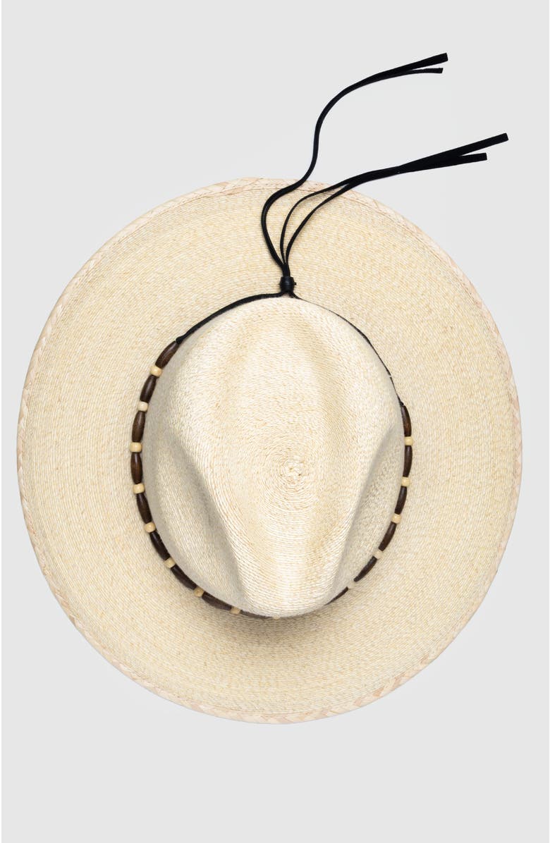 Manela Willow  Handwoven Straw Sun Hat - Bohemian Summer Fedora, Alternate, color, Natural / Brown