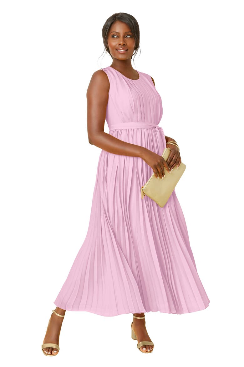 Pleated Maxi Dress, Main, color, PINK
