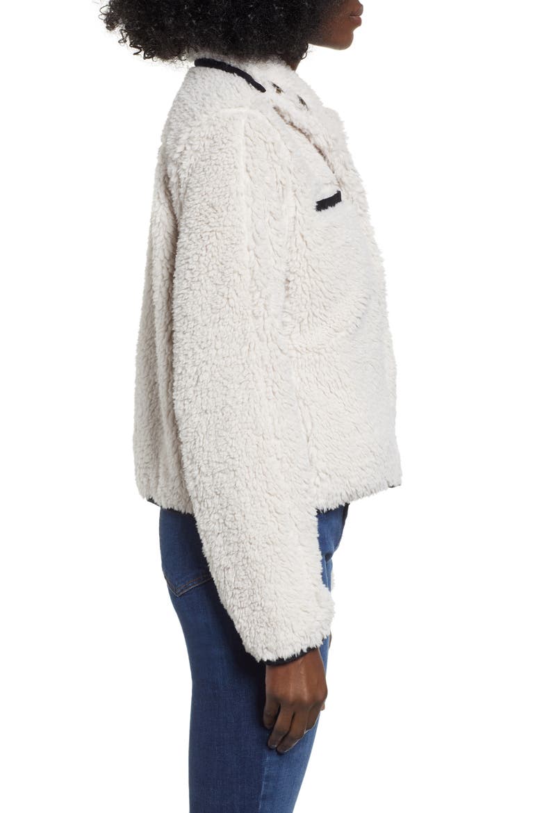 Soho Faux Shearling Jacket, Alternate, color, CREME