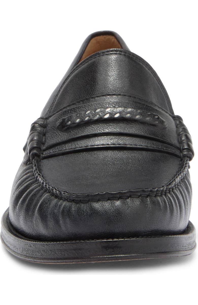 John Varvatos Hawthorne Chain Bit Loafer, Alternate, color, Black