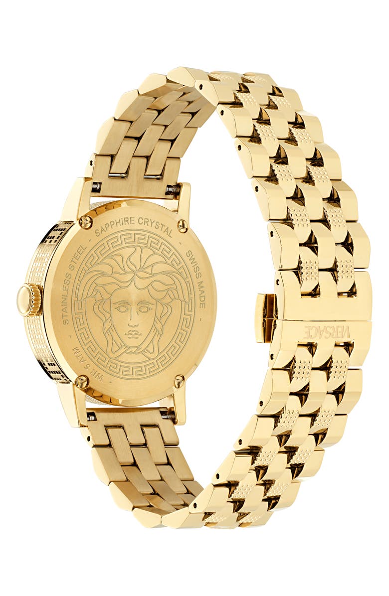 Versace Albireo Bracelet Watch, 40mm, Alternate, color, Yellow Gold