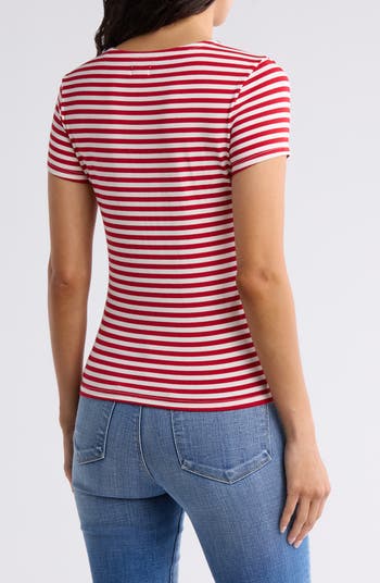 Ressi Stripe Crewneck T-Shirt