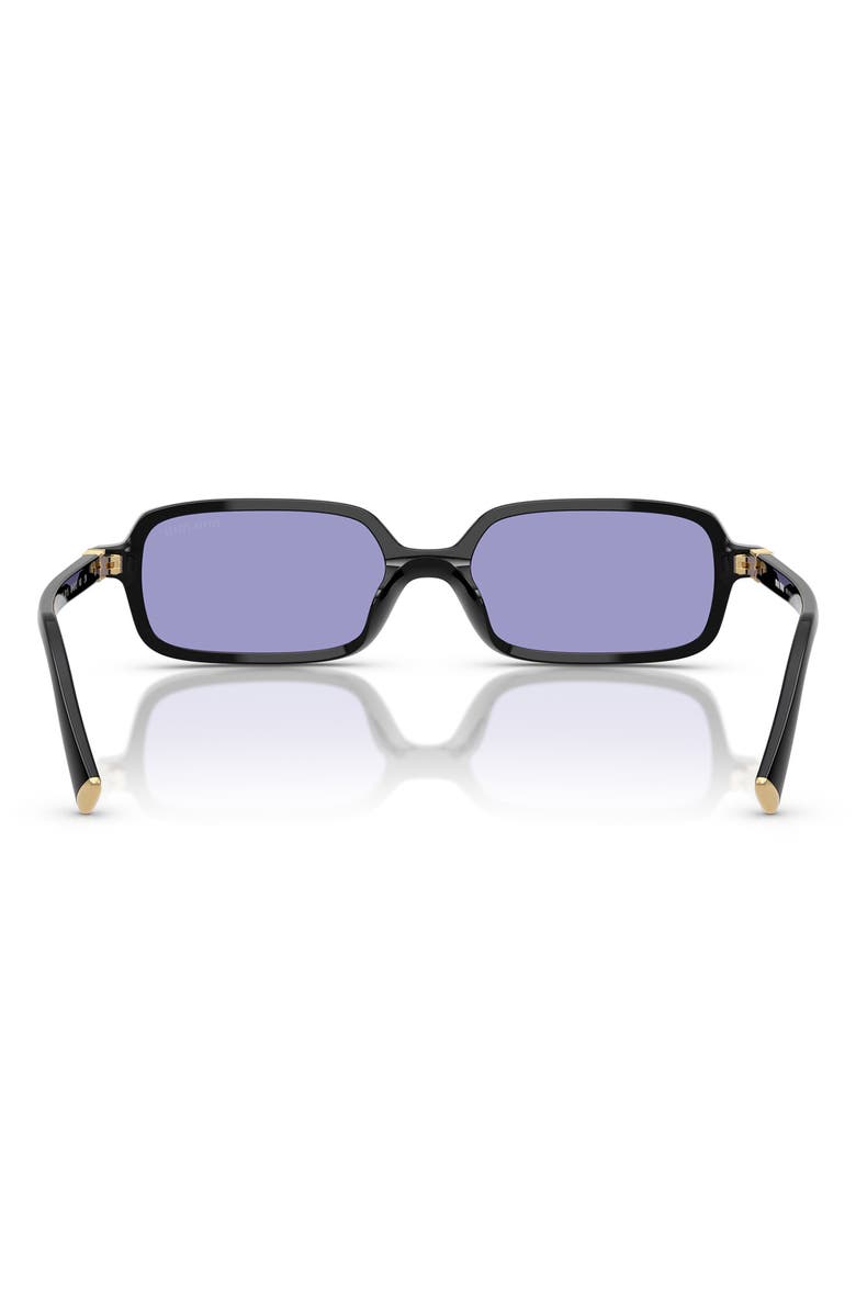 Miu Miu 52mm Rectangular Sunglasses, Alternate, color, Black/ Violet