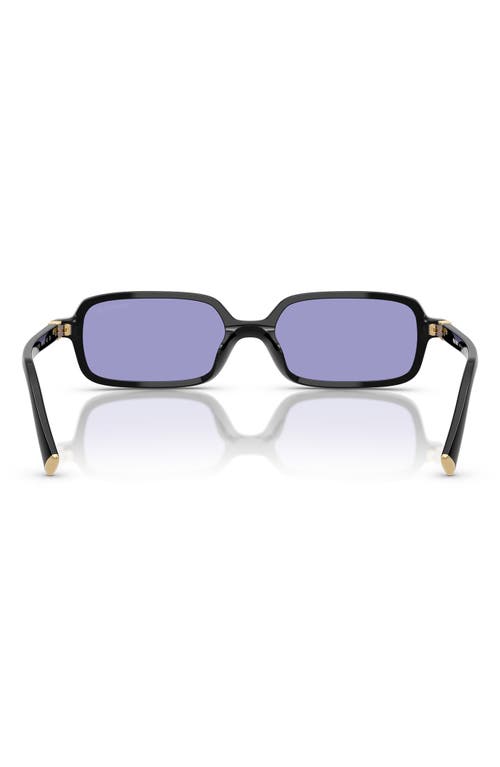 Miu Miu 52mm Rectangular Sunglasses In Black