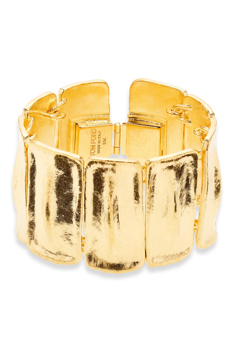 Croc Link Cuff Bracelet, Main, color, VINTAGE GOLD