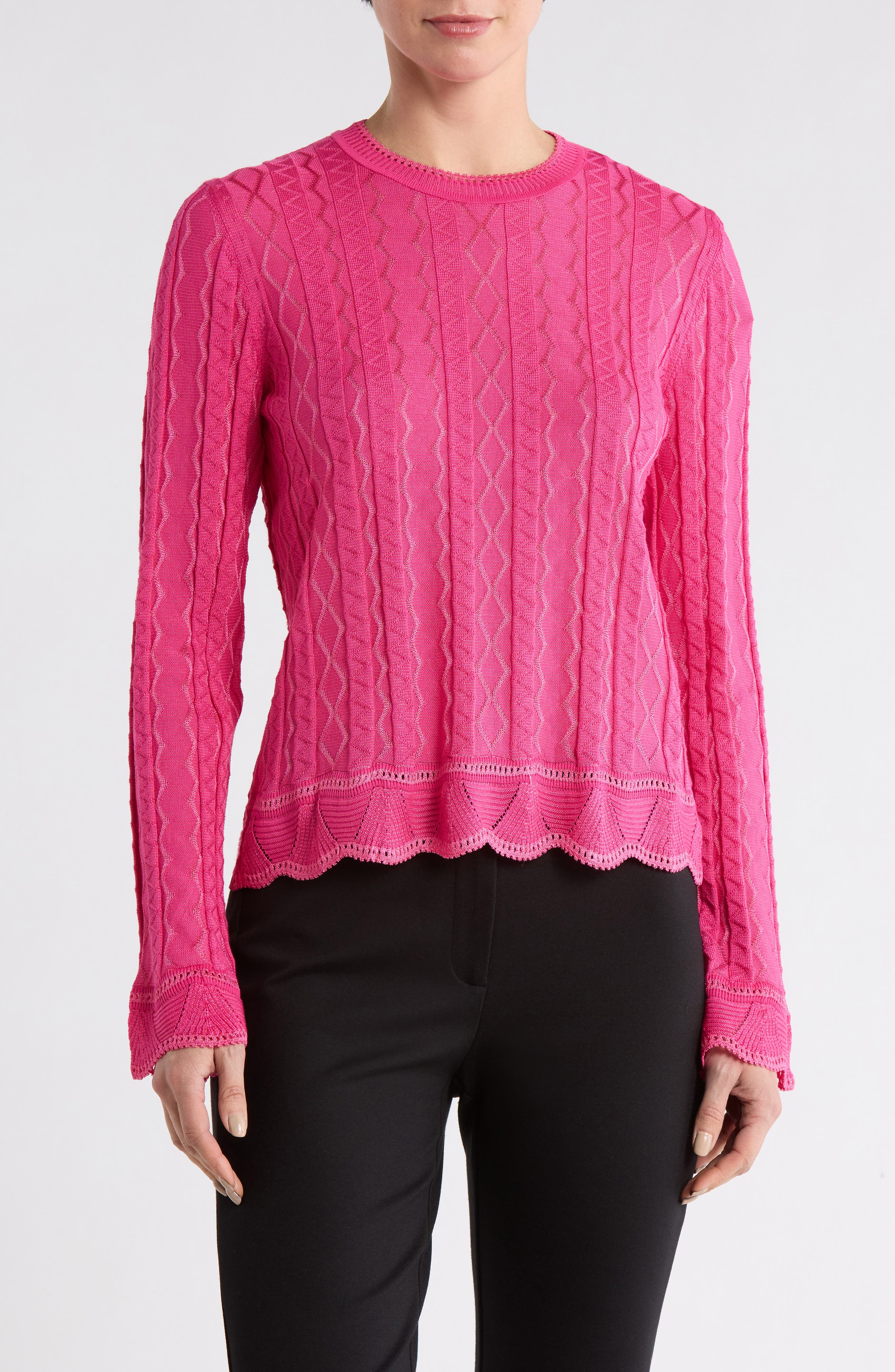 M Missoni Textured Knit Crewneck Sweater