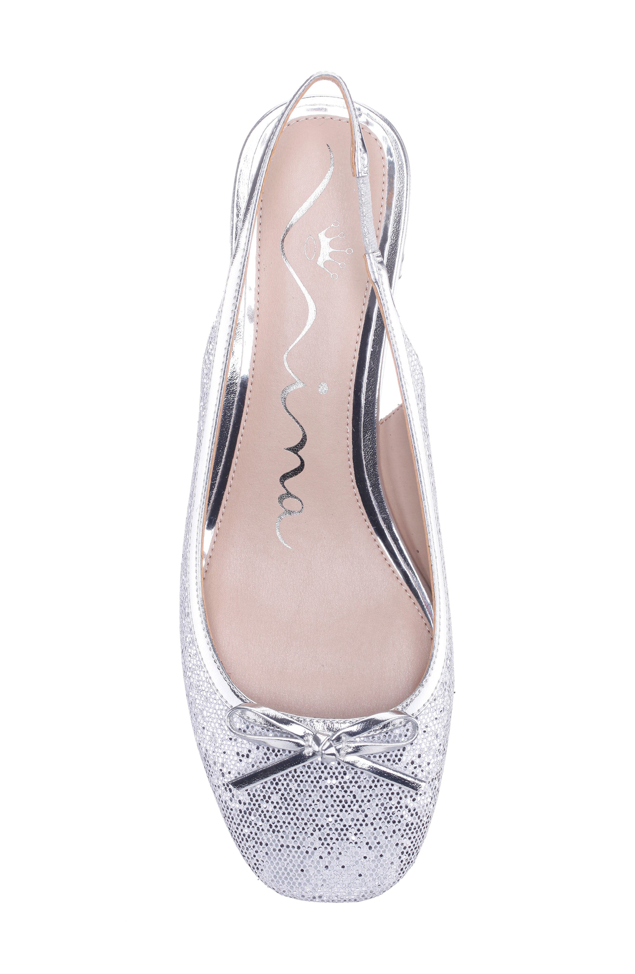 Nina Kourtny Slingback Pump, Alternate, color, Silver
