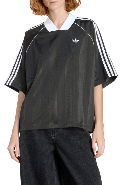 3-Stripes Jacquard V-Neck Top