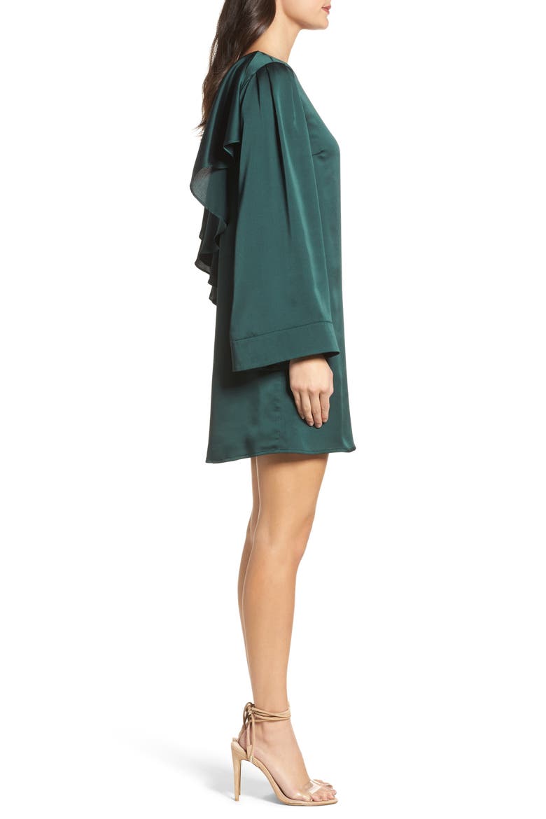 Ruffle Crossback Shift Dress, Alternate, color, GREEN PARK